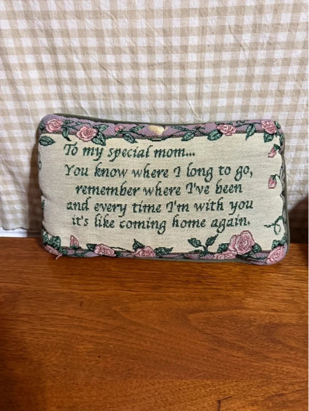 Sweet mom pillow- vintage